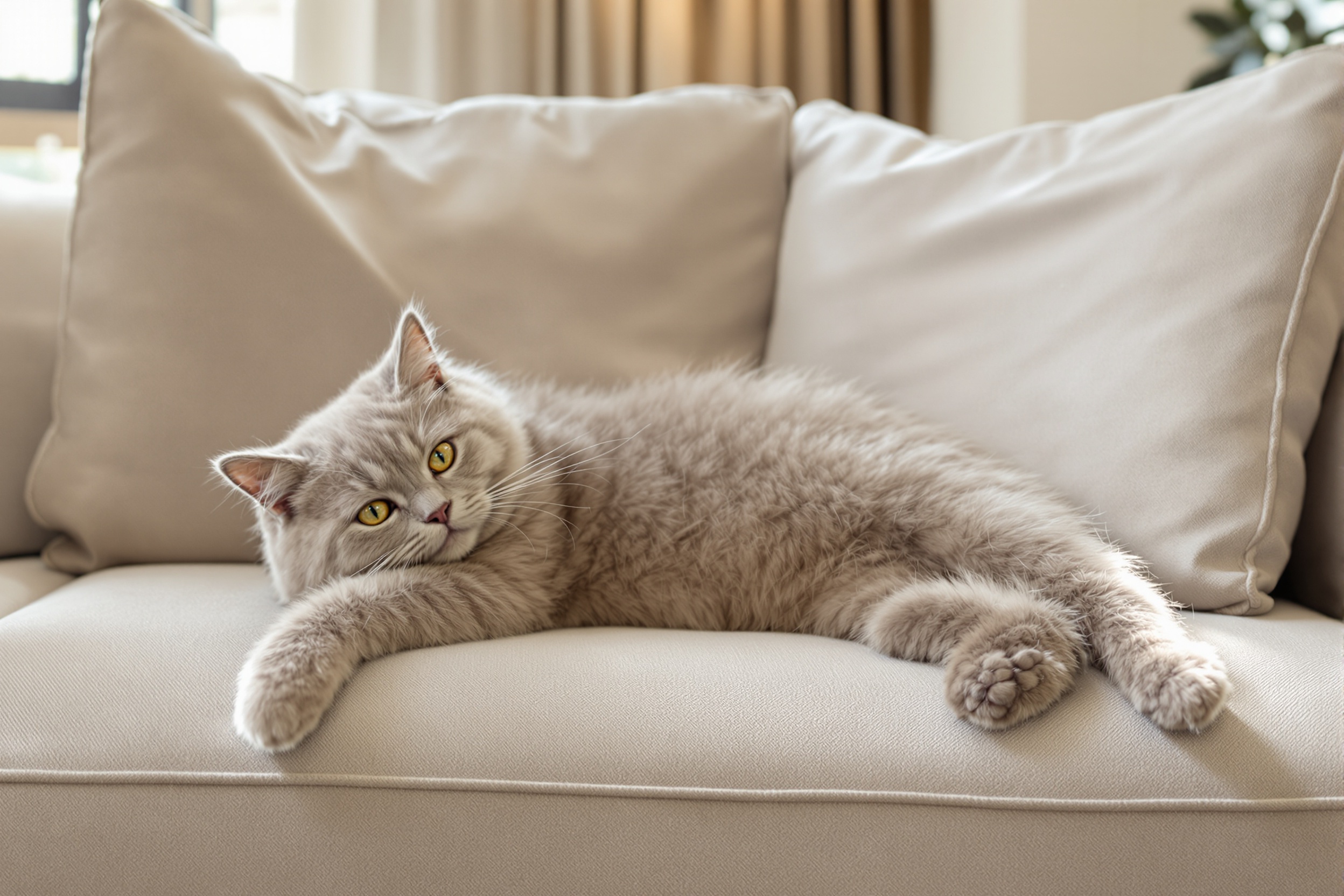 Adult British Shorthair at home in Singapore - Ximeow Cattery